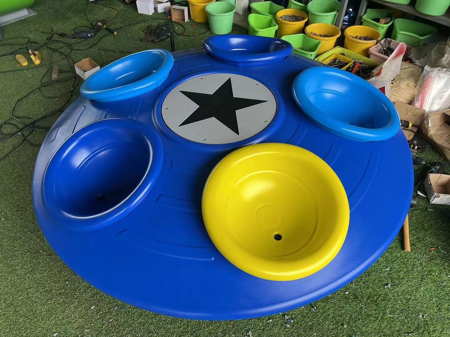 儿童迪斯科转盘户外6人互动转椅幼儿园户外游乐设施商场公园游乐