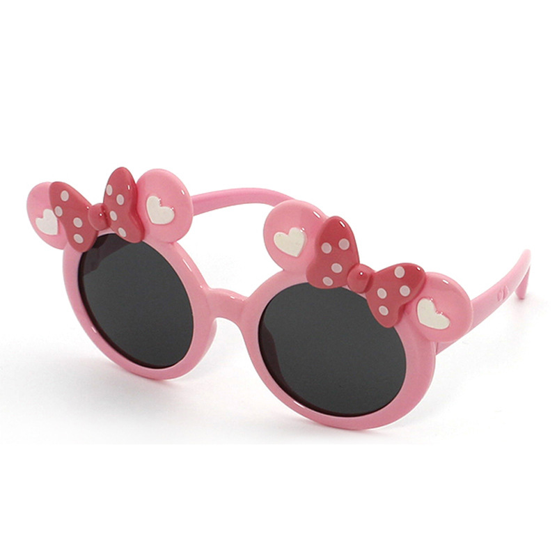 New Male and Female Baby Bow Polarized Sunglasses Children Silicone Cute Cartoon Sunshade Sunglasses Factory Wholesale