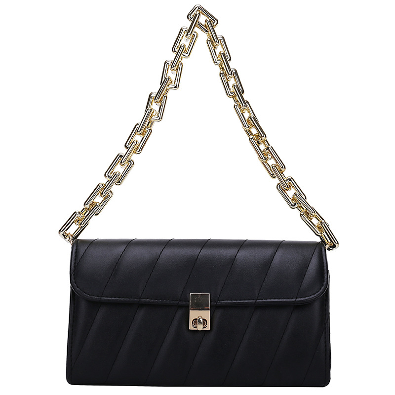 Foreign Trade Trendy Bags Female 2023 New French Fashion Rhombus Chain Bag Large Capacity Commuter Play Underarm Bag