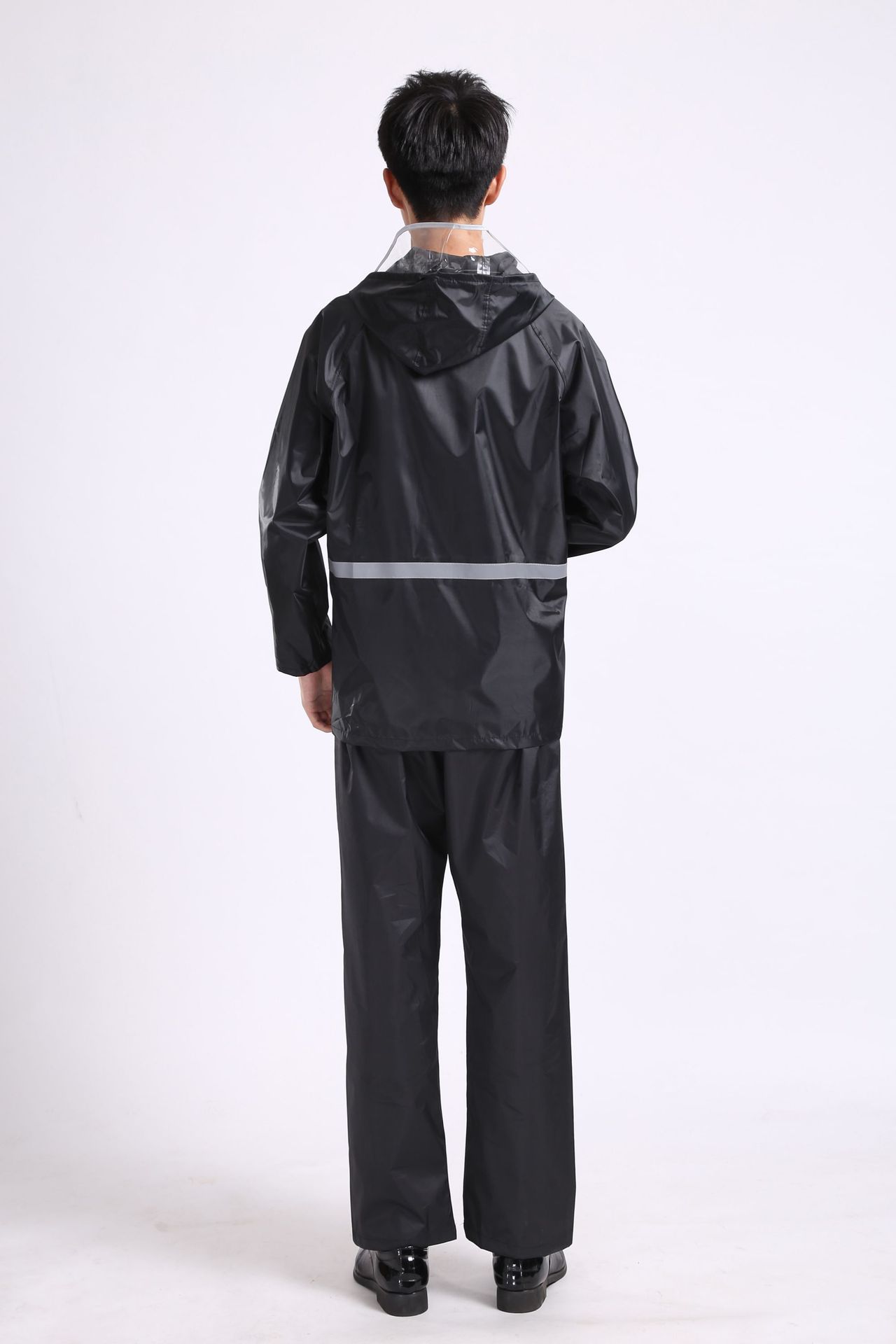 厂家批发工地施工成人劳保雨衣雨裤牛津布防暴雨分体反光雨衣套装