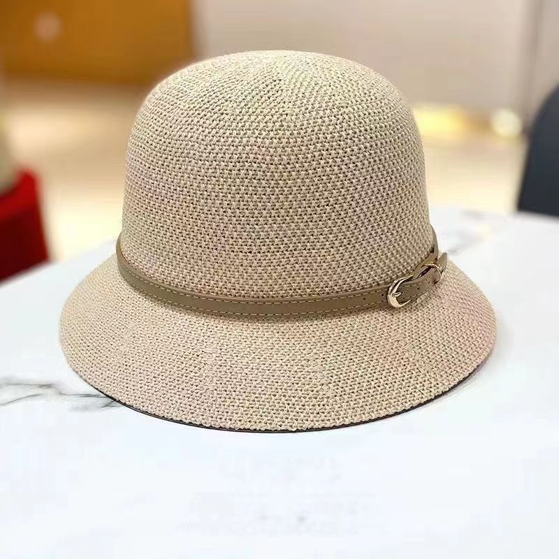 New Hat Female Summer Fisherman Hat Bucket Hat Fashion Sun Protection Sun Hat All-Matching Western Style Folding Top Hat Wholesale