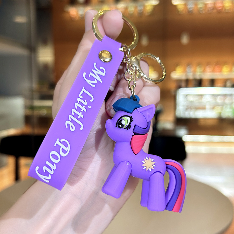 My Little Pony Keychain Pendant Key Ring Key Chain Small Gift Factory Wholesale Cars and Bags Ornaments New