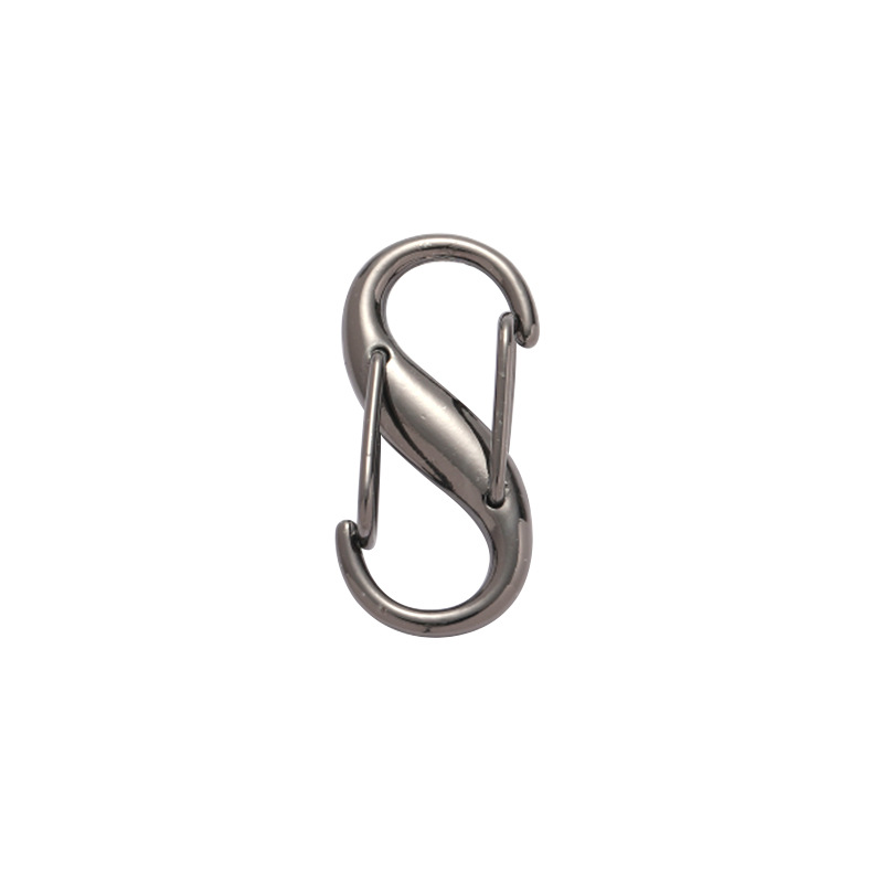 S-Type Spring Fastener Artifact Hanger Key Bag Mini Horoscope Buckle Adjustable Buckle Chain Metal Alloy Climbing Button Carabiner