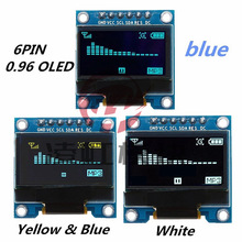 0.96寸 OLED 液晶屏显示模块 SPI 蓝色 黄蓝 白色 stm32/51/例程