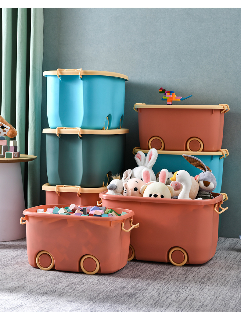 厂家批发特大儿童玩具整理箱卡通塑料周转收纳箱零食盒储物收纳箱