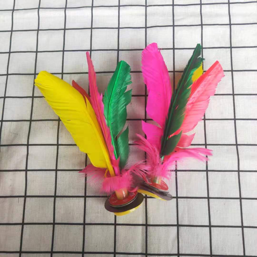毽子小学生幼儿园比赛用花键成人健身耐踢鹅毛键毽球