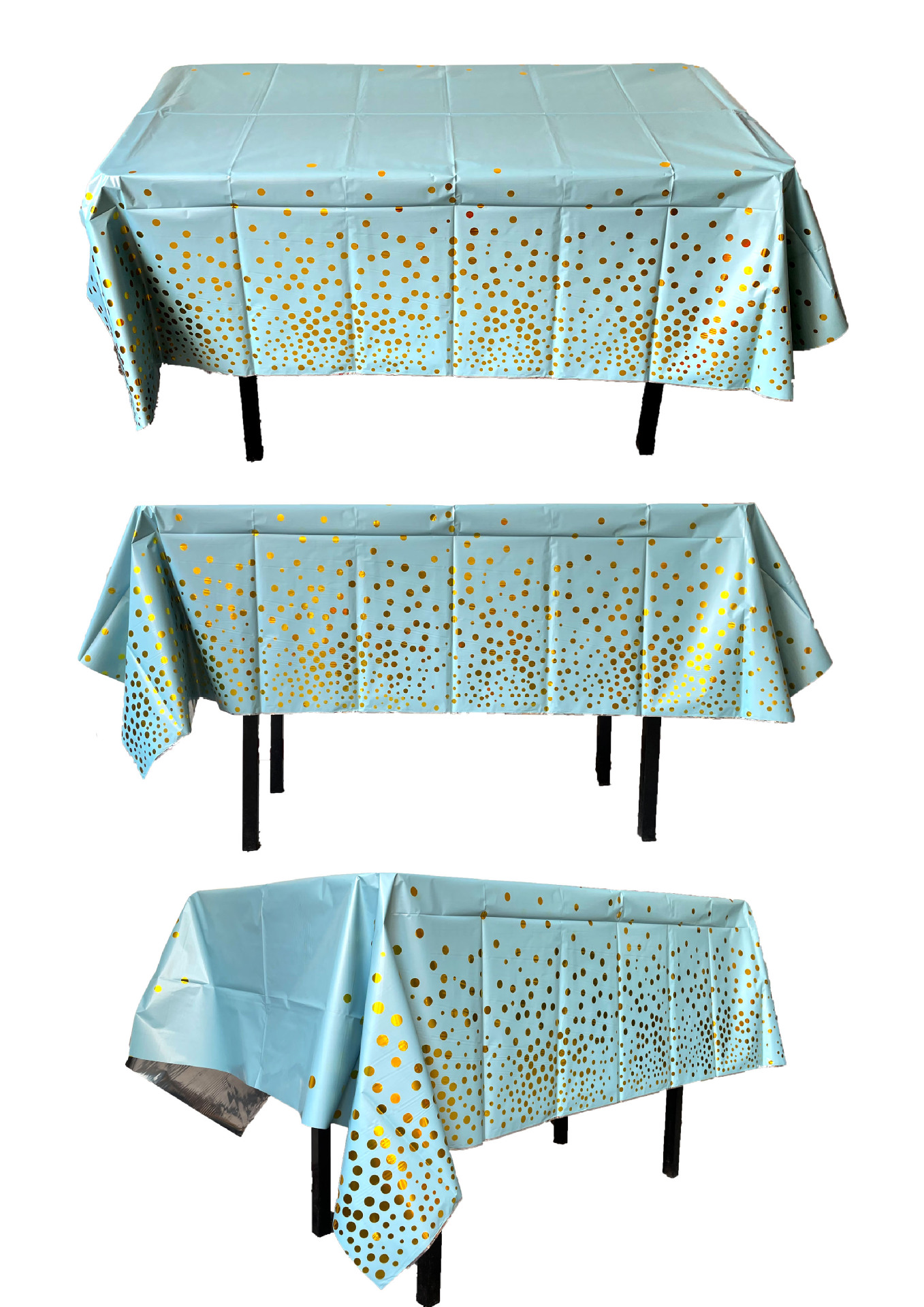 Gold Dot Gradient Party Dust-Proof Oil-Proof Disposable Tablecloth Birthday Party Dessert Bar Sign-in Desk Tablecloth