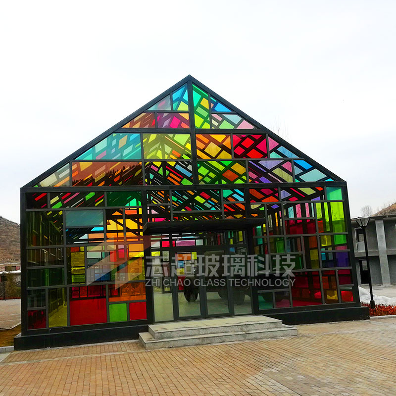 定制彩色玻璃房装饰有色多色透明艺术玻璃室钢化玻璃装饰定制加工