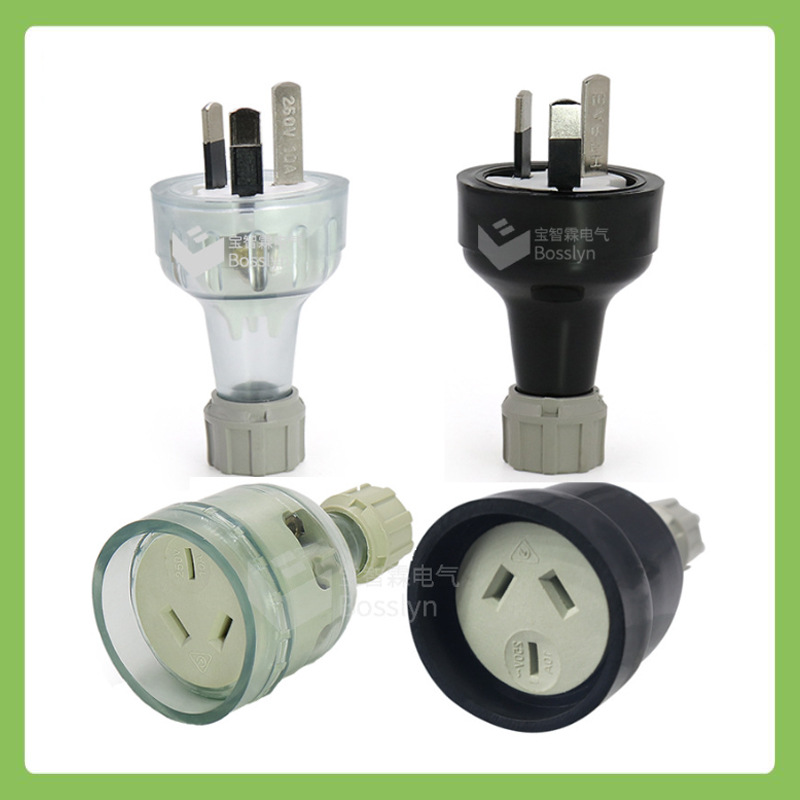 1万个ip44欧规插头插座schuko德式组装式公母插 法式工业防水插头插座