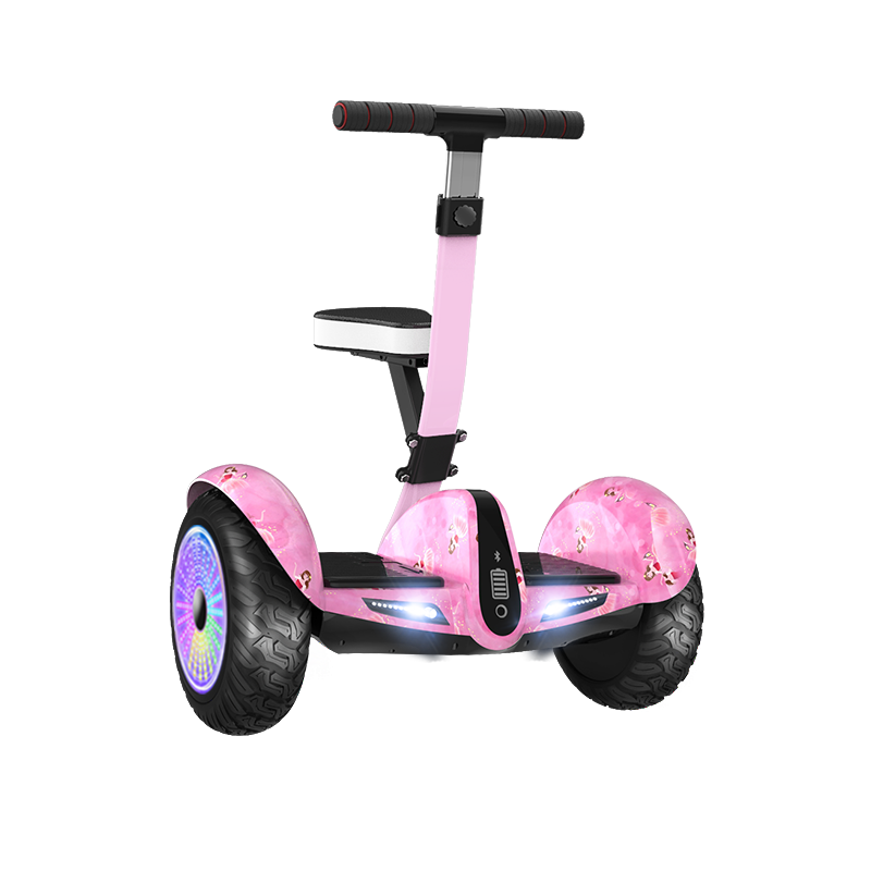 柏思图智能电动腿控平衡车儿童6一12双轮越野带杆两轮坐骑平行车