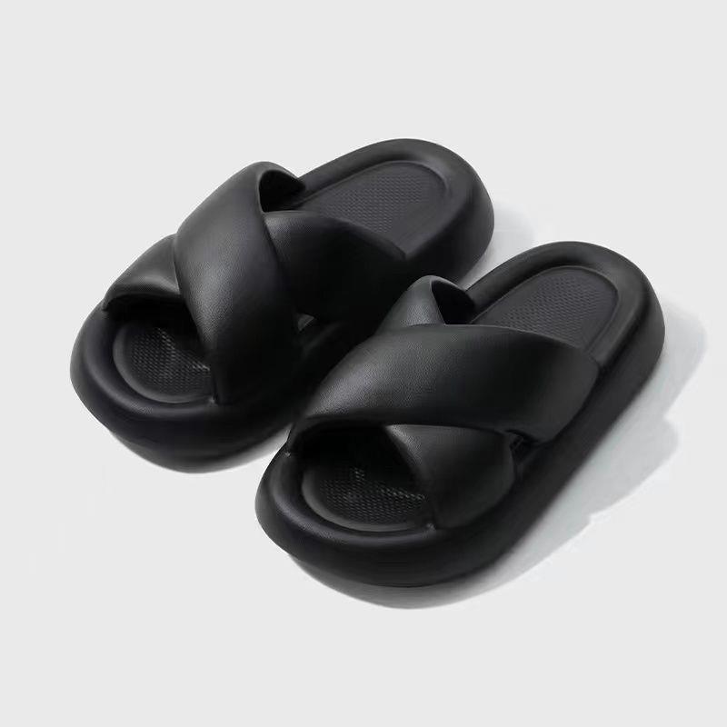 Self-Retained Recommend ~ NAIS Slippers Women's Cross Slippers Deodorant Sandals Classic Style Slip-on Feeling Thick Bottom Home Mop