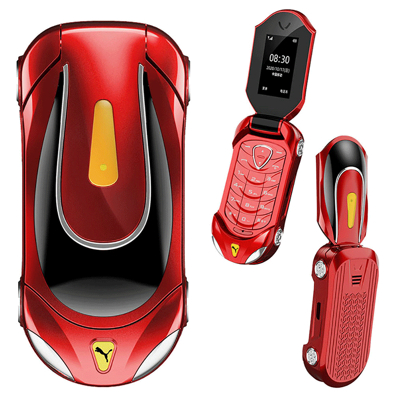 08寸迷你翻盖手机儿童手机汽车形状个性手机学生老人可用-阿里巴巴