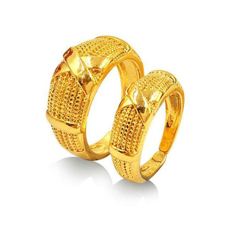 老九门戒指同款 陈伟霆佛爷情侣款黄铜镀金男女戒指 龙凤戒指