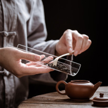 批发高硼硅透明玻璃茶道配件套装组日式琉璃茶则茶拔茶勺功夫茶具