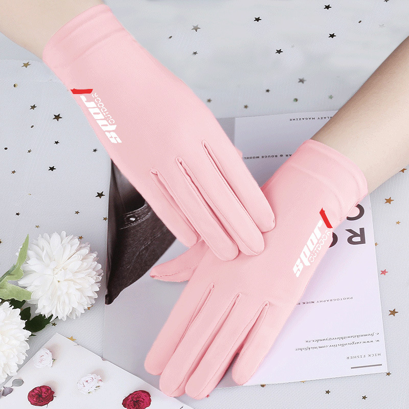 Spring and Summer Sun Protection Gloves Men's and Women's Driving Sweat-Absorbent Fishing Touch Screen Ice Silk Non-Slip Outdoor Riding Full Finger Gloves