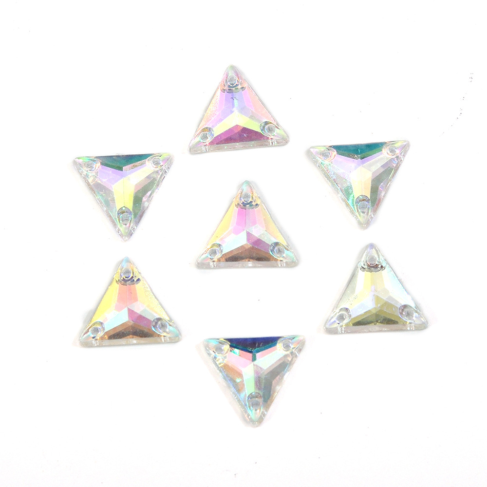 Taiwan Acrylic Triangle Pointed Surface Three Holes Hand Sewing Drill Clothing Shoes and Hats Gloves Scarf Bag Acrylic