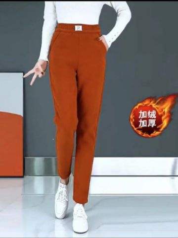 Corduroy Thick High Waist Baggy Pants Women 2023 Autumn and Winter New Drawstring Casual Trousers Straight Pants Women's Pants