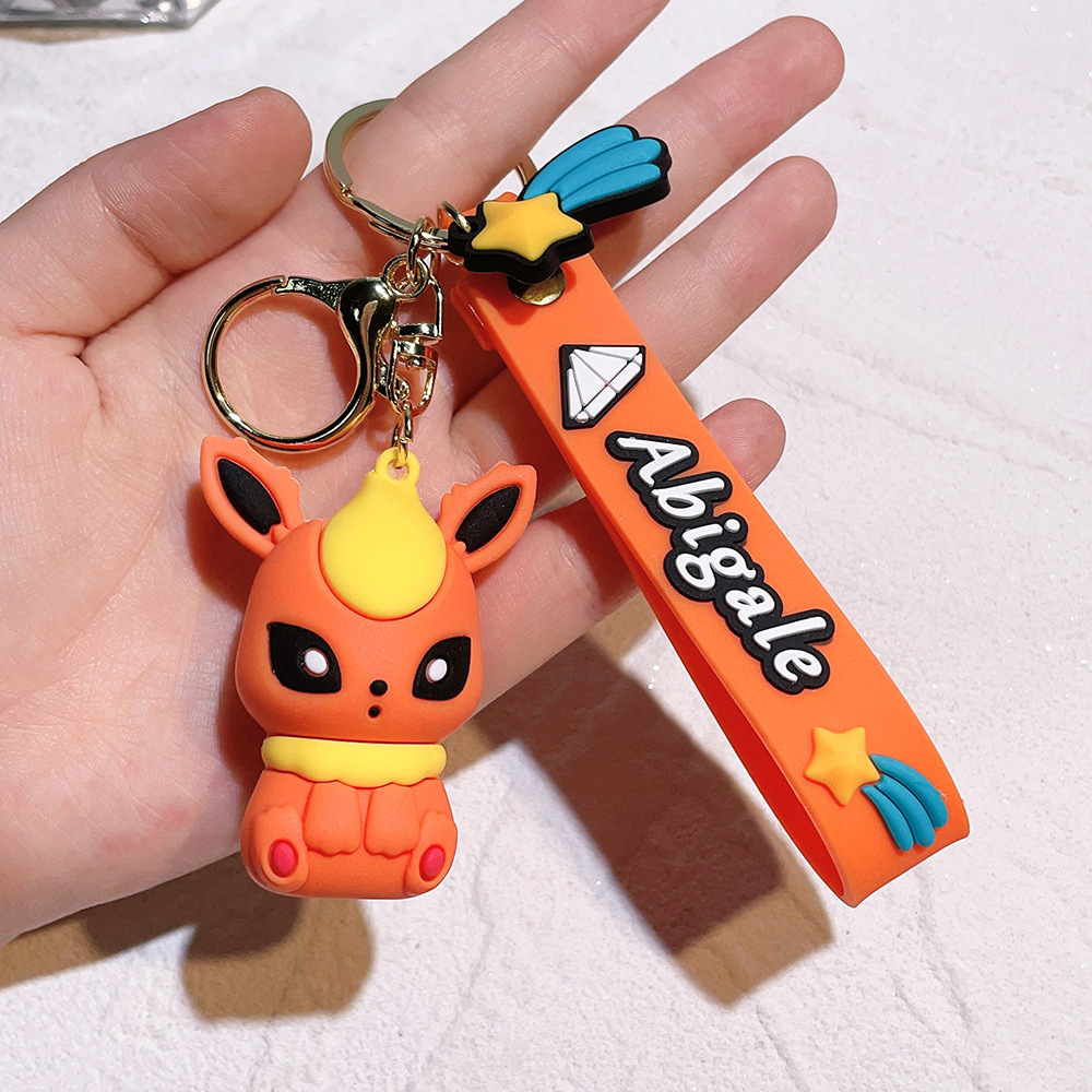 Magic Baby Elf Keychain Cartoon Pikachu Key Ring Accessories Cute Schoolbag Pendant Gift Wholesale