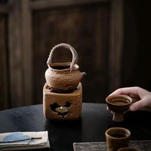 酱釉老岩泥陶瓷茶壶茶杯公道杯壶承中式复古简约家用功夫茶具茶器