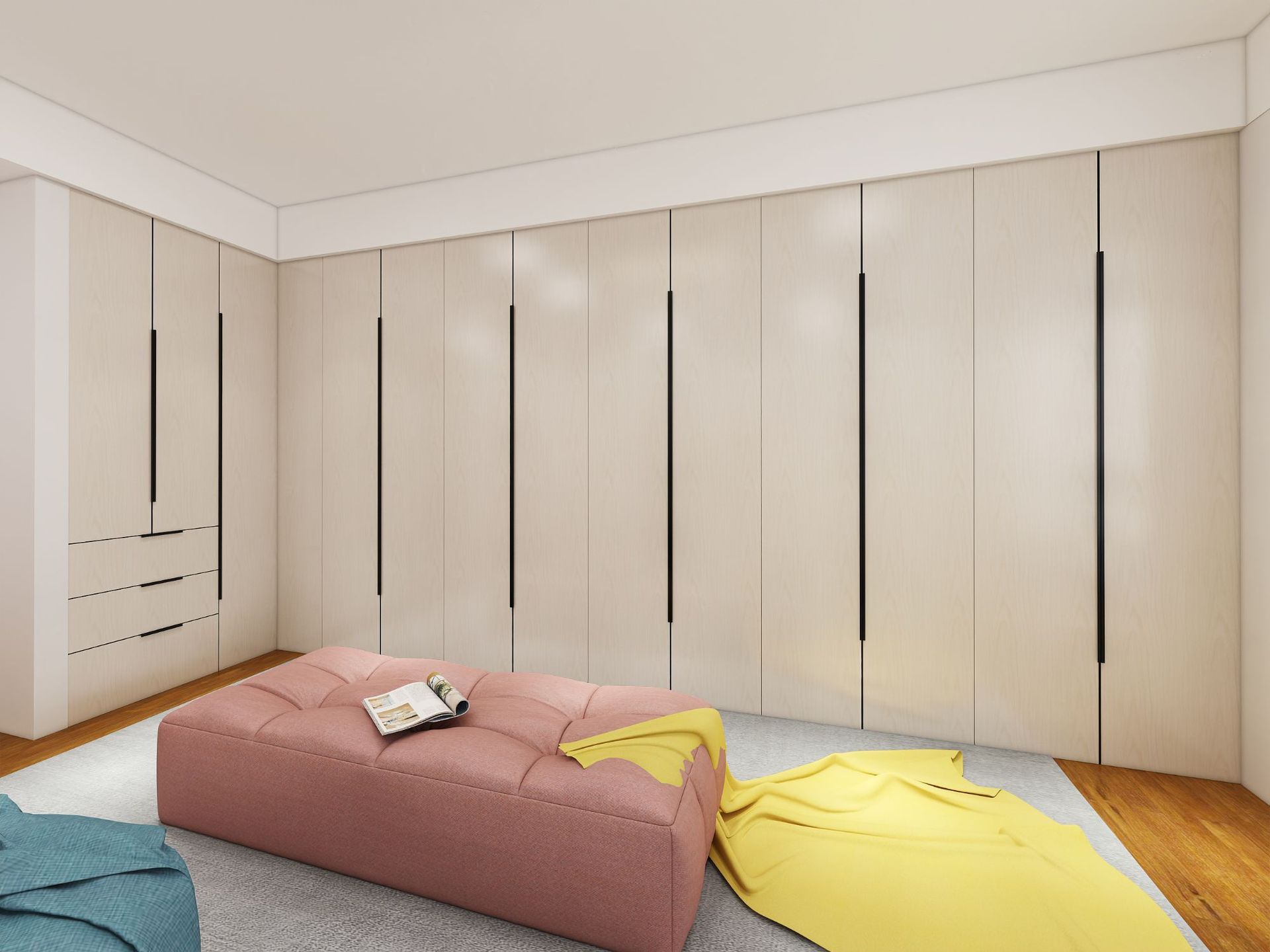 铝硕衣柜定制整体现代极简推拉门走入式衣柜开放式衣帽间定做