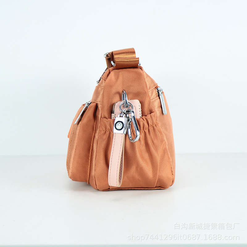 Women's Bag 2024 New One Piece Dropshipping Bag Nylon Cloth Diamond Embroidery Thread Mummy Bag All-Match Shoulder Messenger Bag