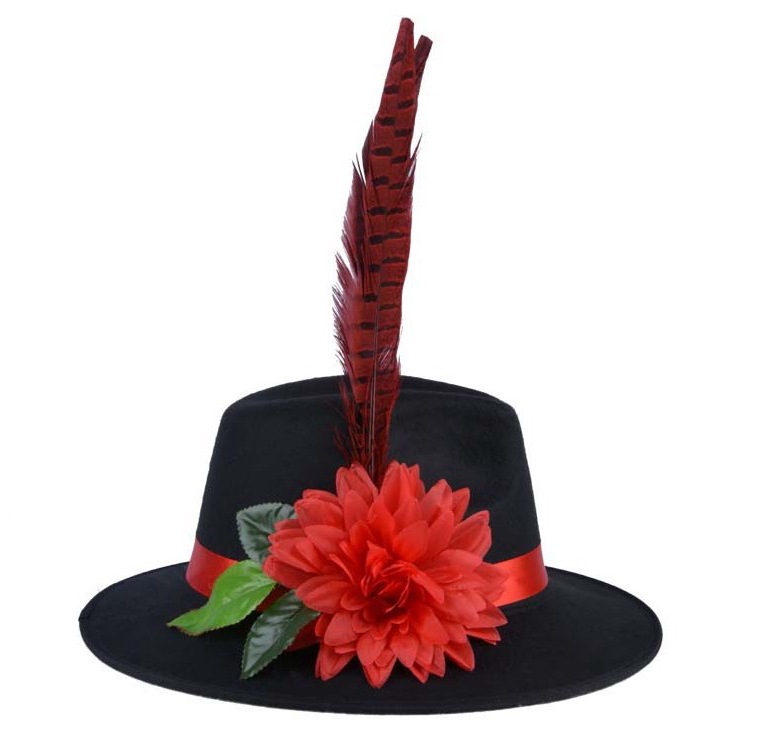 古装摄影道具舞台男士帽子礼帽结婚庆影楼拍摄新郎官胸花中式拍照