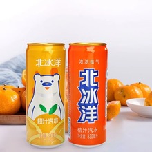 北冰洋橙汁汽水桔汁汽水330ml铝罐装商超同款 一箱24听