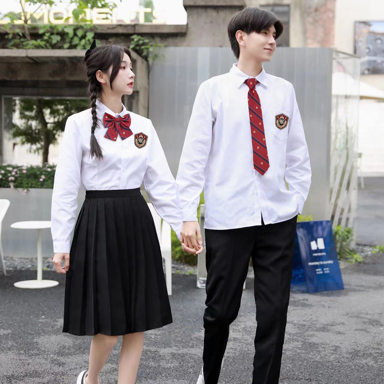 班服套装英伦学院风校服中学生jk衬衫百褶裙中长裙合唱演出服秋季