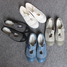 新款日本玛丽珍女鞋休闲粘带一脚蹬懒人鞋女鞋帆布鞋时尚潮
