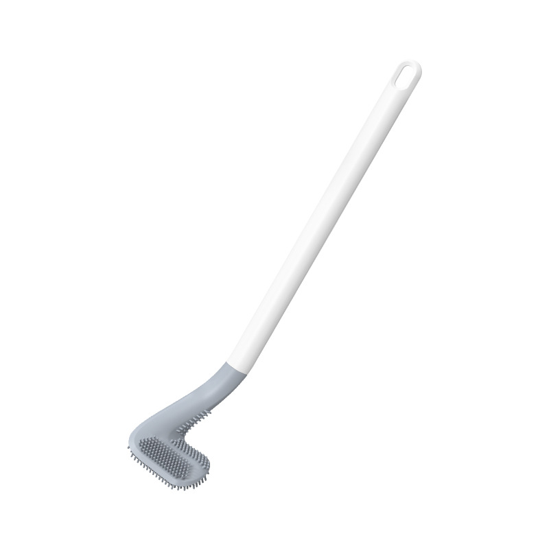 Xiangjia New Golf Toilet Brush Soft Rubber Long Handle No Dead Angle Toilet Cleaning Brush Self-Opening and Closing Anti-Leakage Base