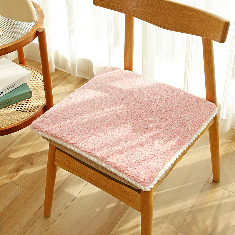 Lambswool Cushion Seat Cushion Winter Thickened Fleece Office Chair Cushion Home Living Room Non-Slip Dining Chair Cushion Wholesale