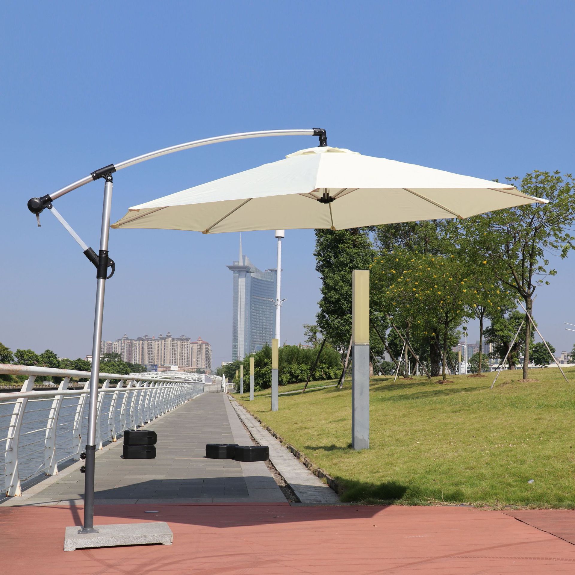 九方品牌户外伸缩防雨3*3展会防疫印字四脚伞摆摊雨棚遮阳棚折叠广告