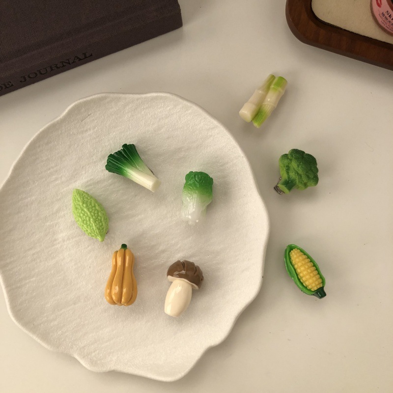 蔬菜发夹仿真素食玩个性创意搞怪侧边夹子头饰前额碎发卡子发饰品