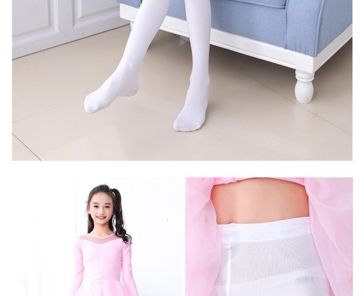 女童打底袜夏款薄配裙子穿的打底裤儿童连祙白丝袜六一舞蹈连裤袜