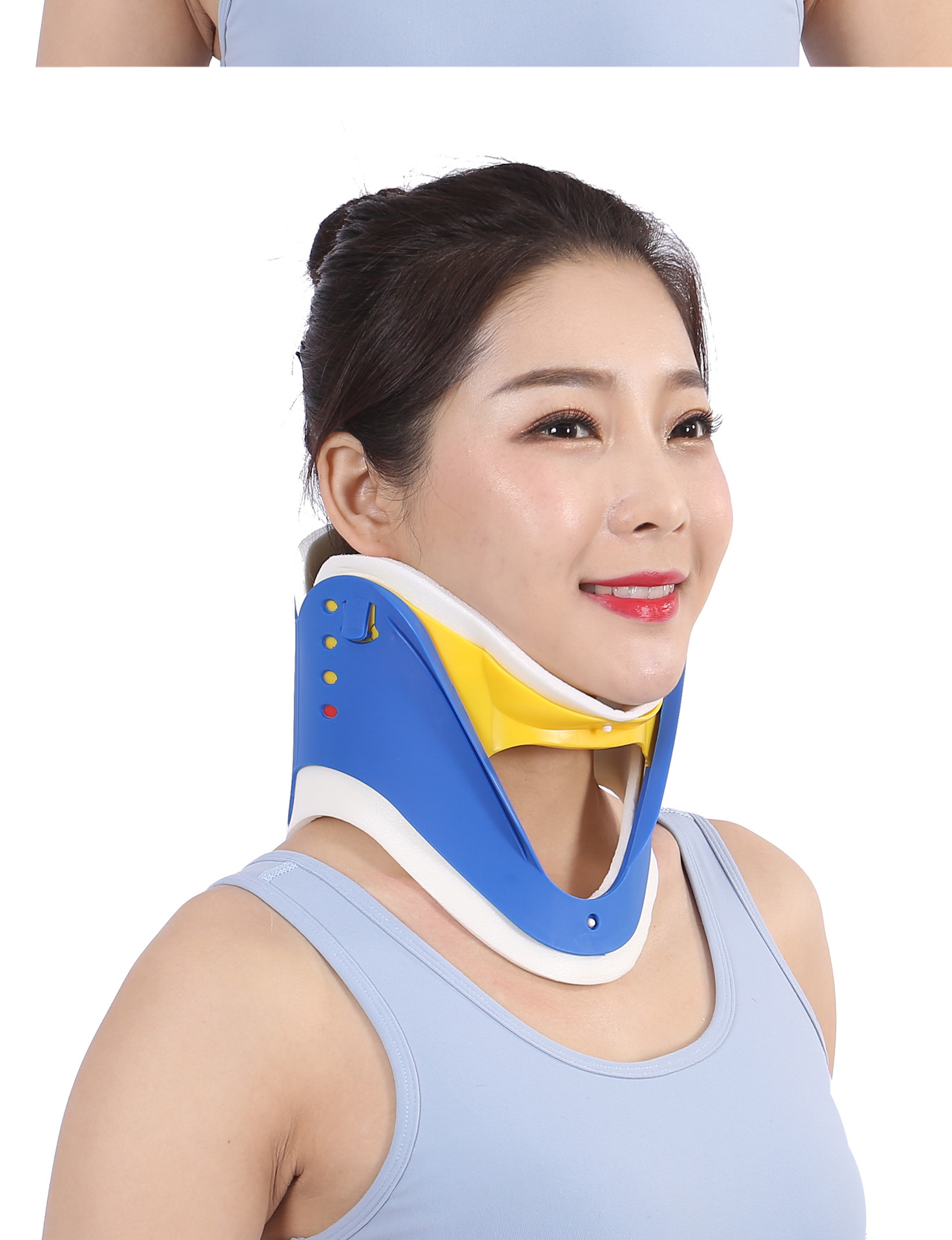 急救颈托颈椎损伤固定支具可调透气颈部围领围脖颈部支撑牵引器