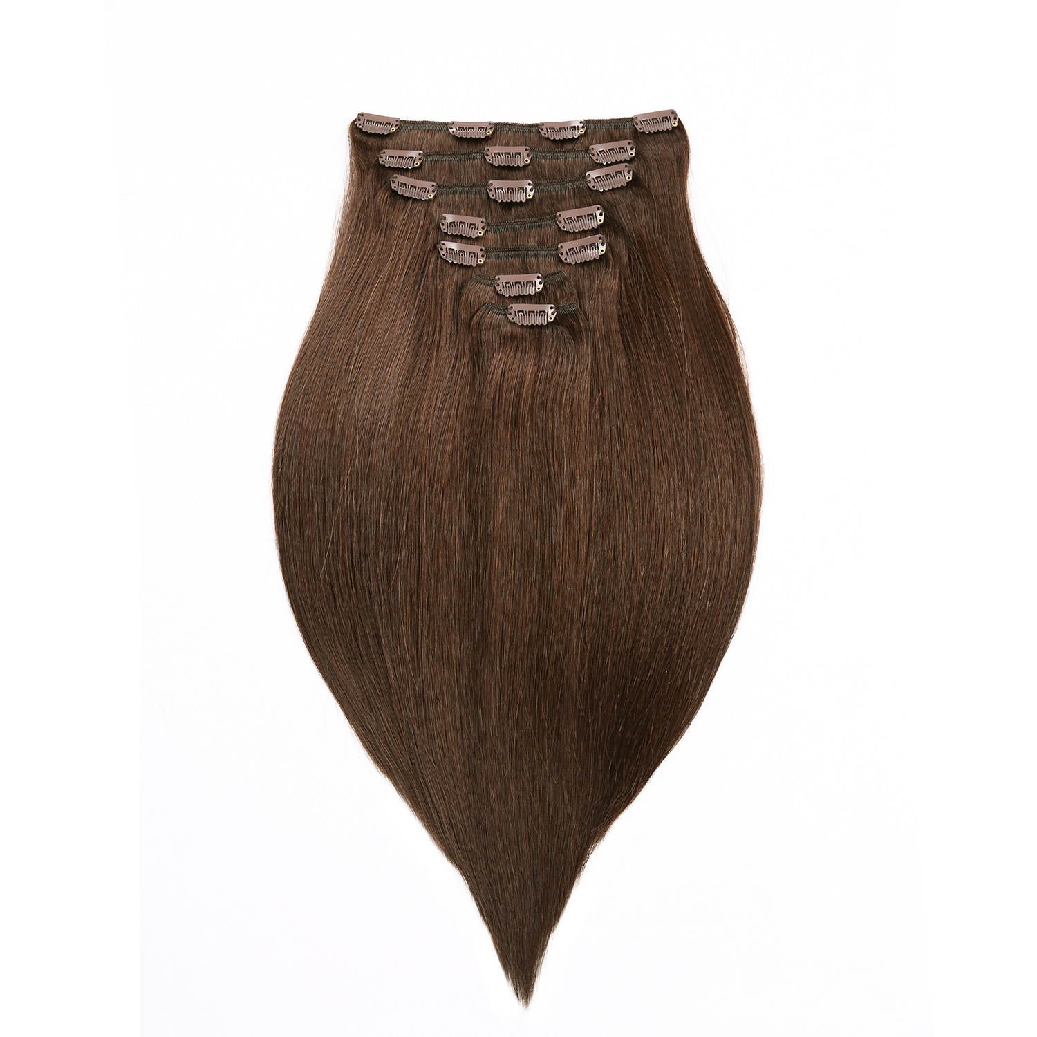 假发女卡子发6件套假发片16卡长发假发接发片 4#真人发假发卡子发