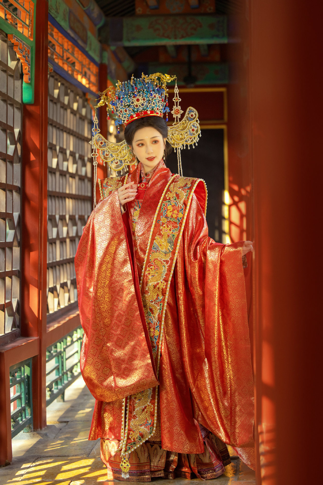 0成交0件清欢纪汉服女金玉良缘中式花嫁凤冠霞帔全套嫁衣红色明制汉服