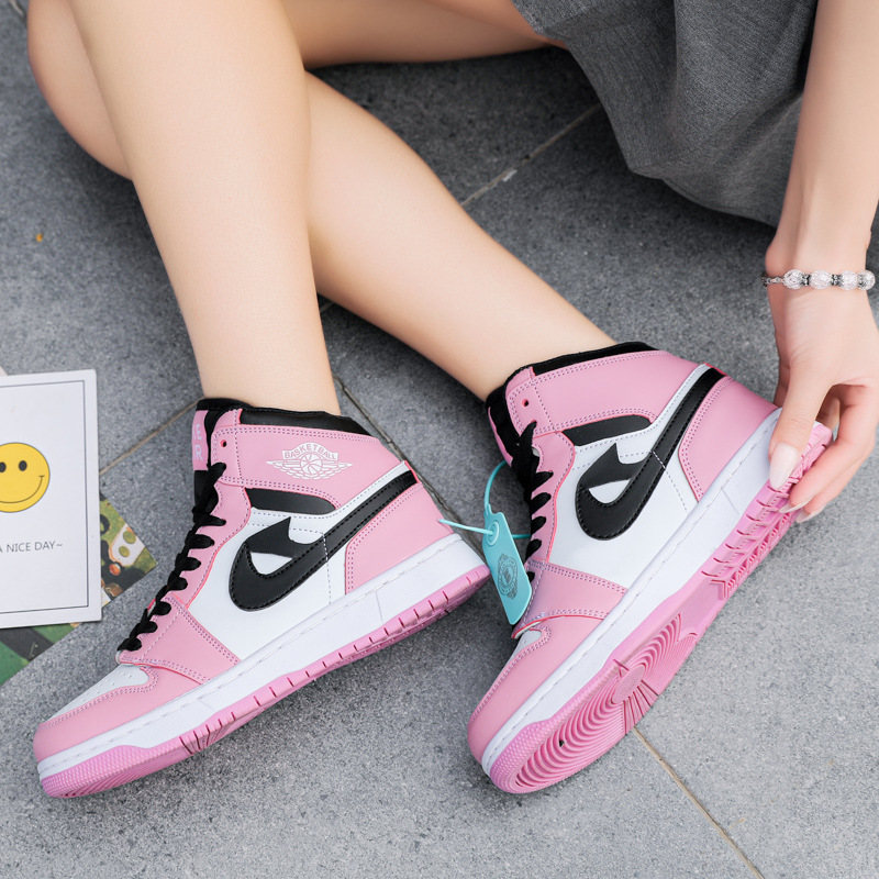 aj女鞋2021空军一号高帮板鞋情侣百搭时尚小白鞋学生跑步潮鞋韩版