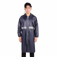 汉盾 HD-RAC006 带反光条单层连体雨衣 门襟拉链款
