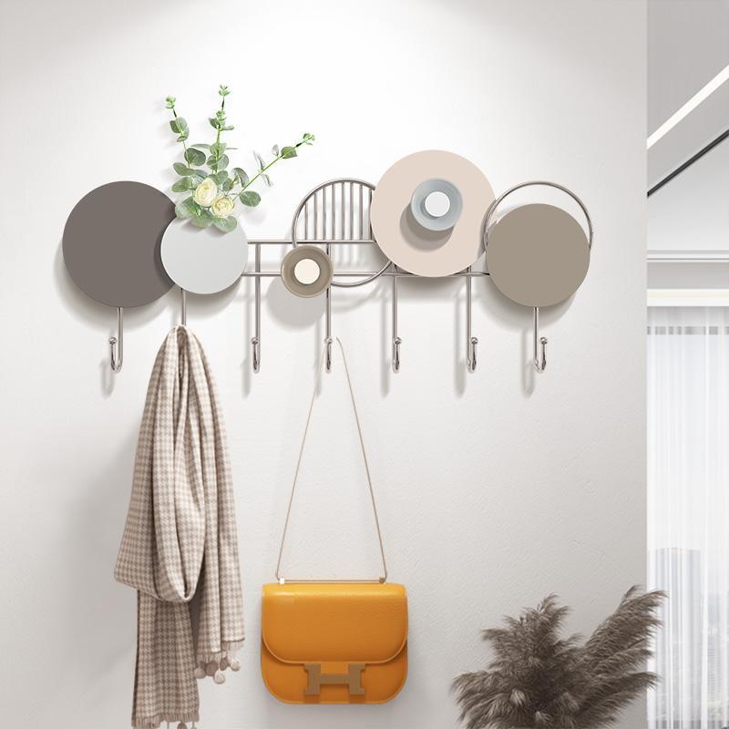 Entrance Entrance Hook Wall Key Storage Wall Mount Entry Door Rear Wall Coat Hook Clothes Rack Punch-Free