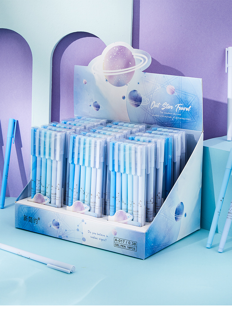 马卡龙色中性笔学生用签字笔ins简约风0.38黑水笔办公文具用品