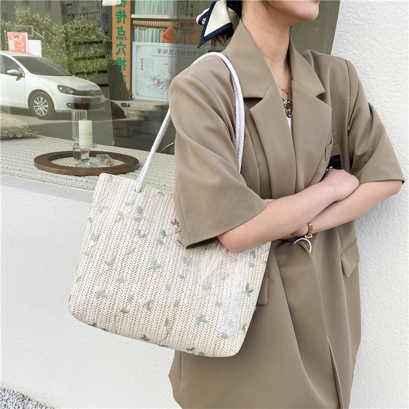 INS Summer Popular Beach Bag 2021 New Bags Women's Bag Korean Lace Straw Bag Women's Shoulder Bags