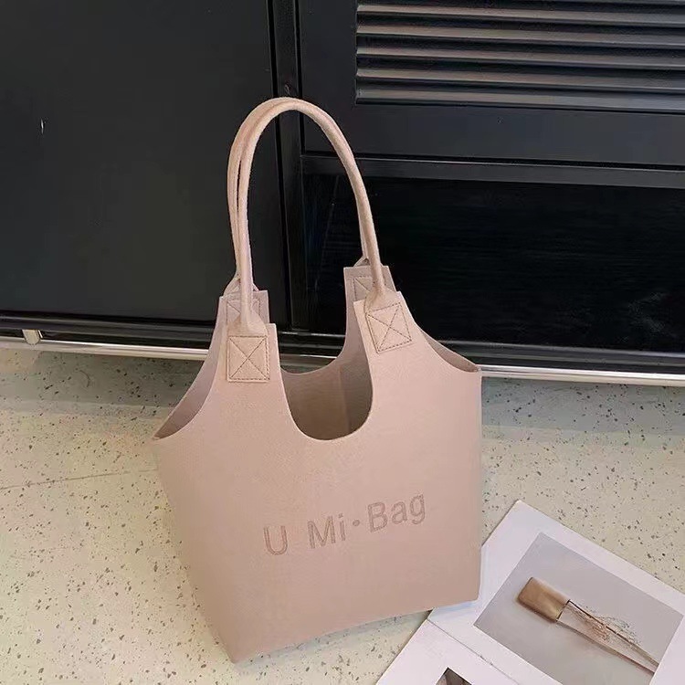 Felt Handbag Shoulder Bag Wholesale Large Capacity Versatile Casual Felt Bag Handbag with Hand Gift Bag Gift Box
