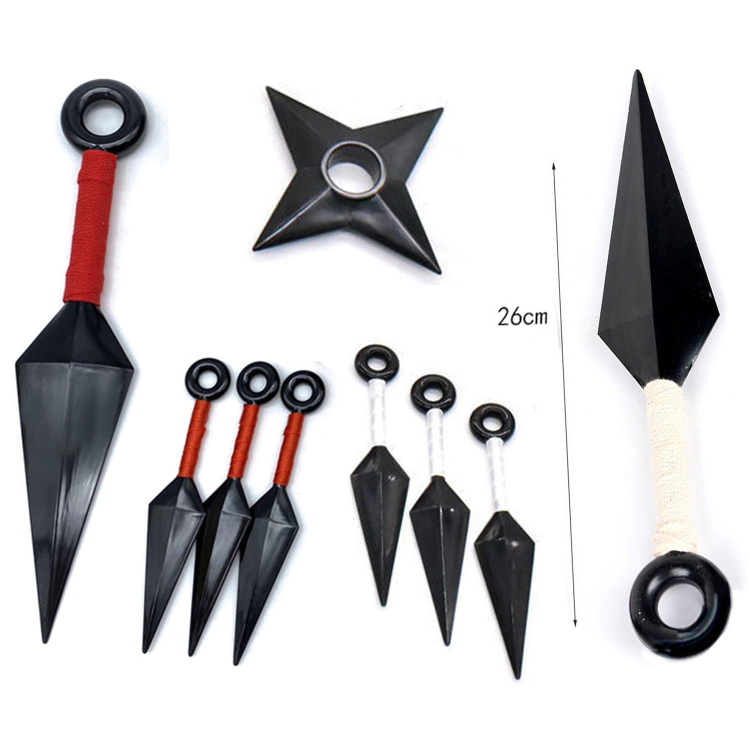 火影手里剑苦无动漫忍者武器小苦无opp袋cospaly道具 棉布手柄