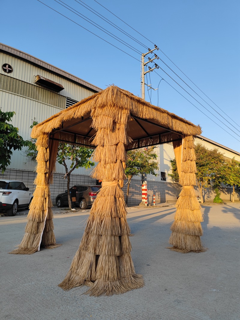 户外凉亭茅草帐篷遮阳棚休闲花园移动小别墅室外庭院露台乘凉亭子