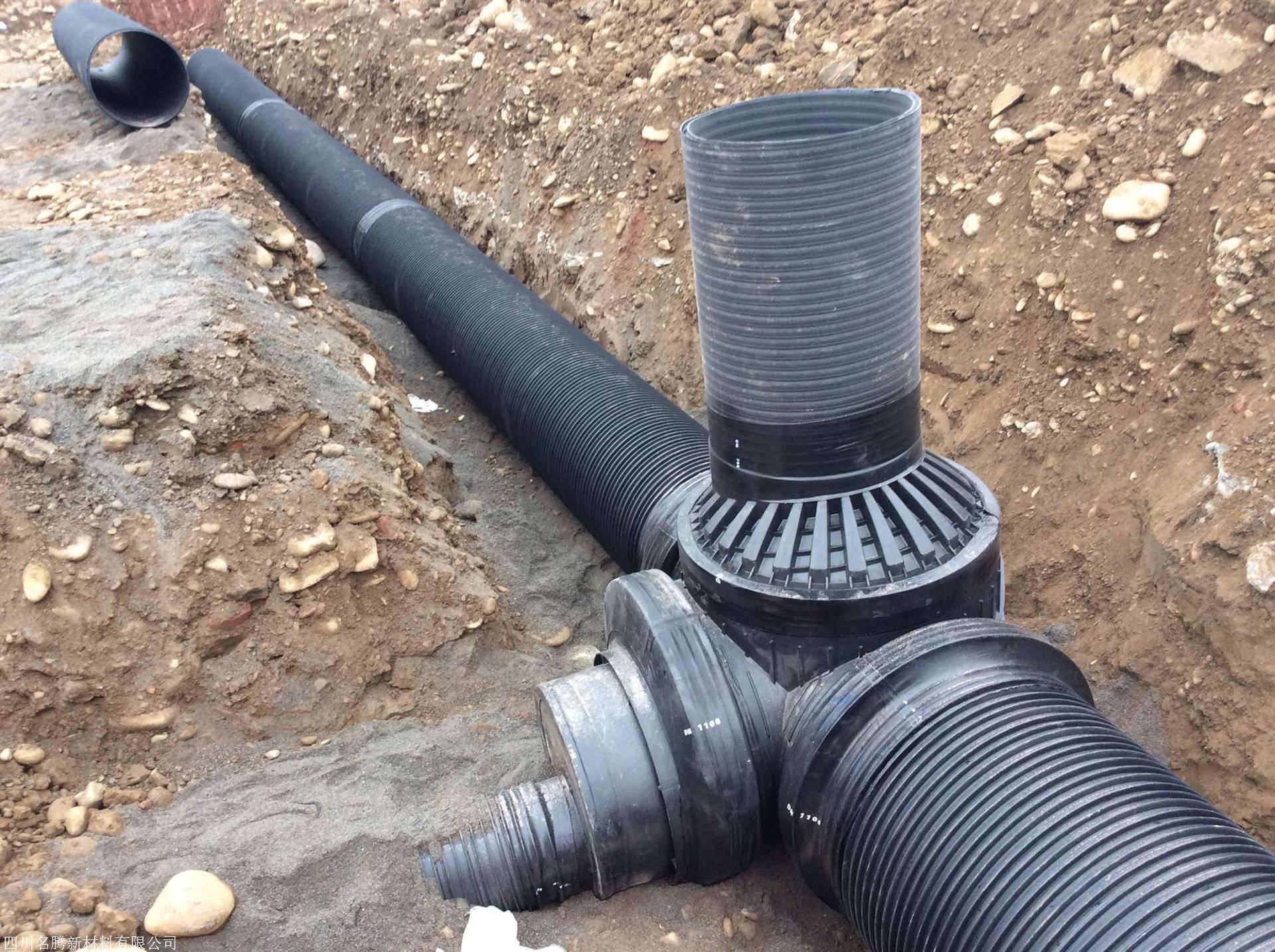 塑料雨水排水检查井污水检查井直通三通成品滚塑检查井1000*800mm