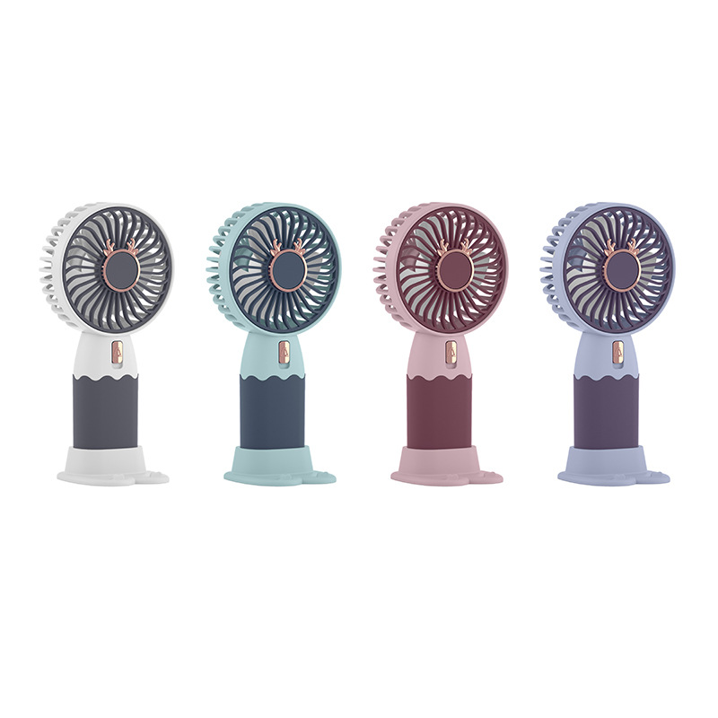 2023 New Handheld Mini Fan USB Portable Mute Small Gift Student Small Electric Fan Printed Logo