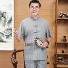man suit Flax suit new pattern 2021 summer Middle and old age Tang costume men's wear leisure time Easy cool and refreshing suit man suit Flax suit new pattern 2021 summer Middle and old age Tang costume men's wear leisure time Easy cool and refreshing suit