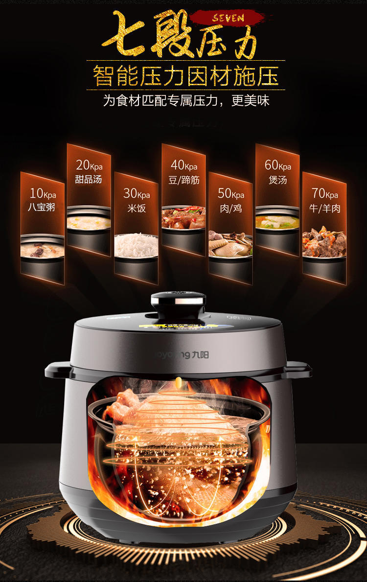 适用于九阳电压力锅y60c19家用多功能自动双胆预约定时智能高压锅