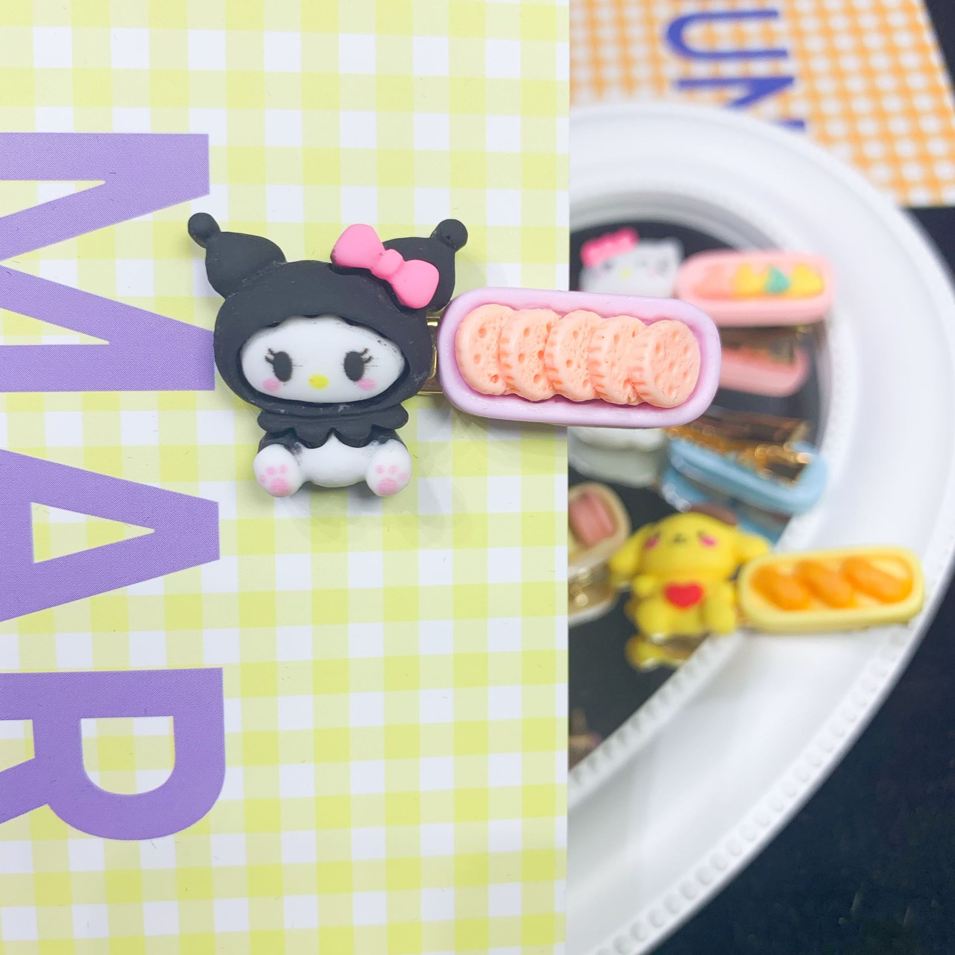 INS Cute Cartoon Snack Platter Sanrio Barrettes Japanese Sweet Student Duckbill Clip Girl Bang Side Clip